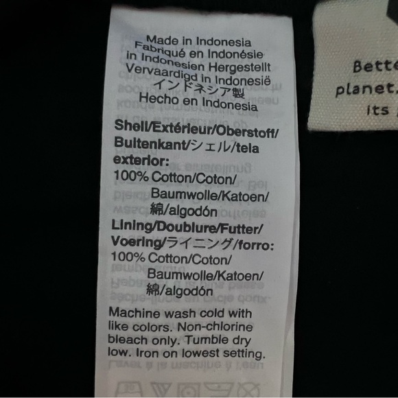 NWT Madewell Black Tie Front Cotton Mini Dress - Picture 12 of 12